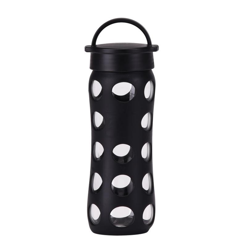 Large Capacity High Borosilicate Thermal Insulation Silicone Sleeve Glass Unisex Student Portable Water Cup