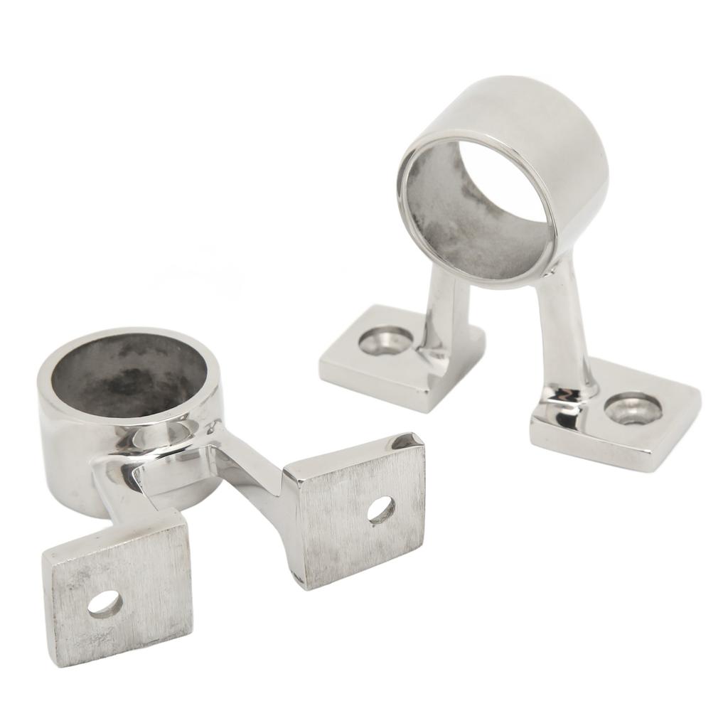 2Pcs Marine Boat Hand Rail Fitting Center Support Bracket Stanchion Stainless Steel for 1in Tubing