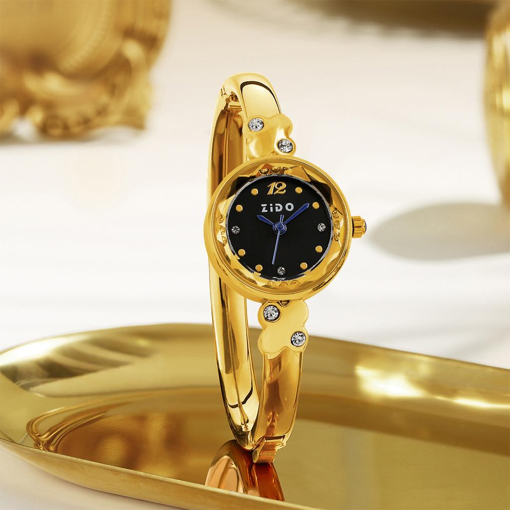 Ladies Bracelet Watch Round-Shaped Quartz Wristwatch