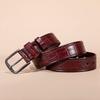 First Layer Cowhide Retro Vegetable Tanned Hand-polished Leather Strip Pin Buckle Men's Genuine Leather Trousers Belt