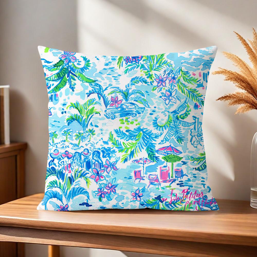 Soft Pillow Case for Sofa Living Room Home Colorful L-Lilly Decor Protective Cover P-Pulitzer Gorgeous Without PillowInsert