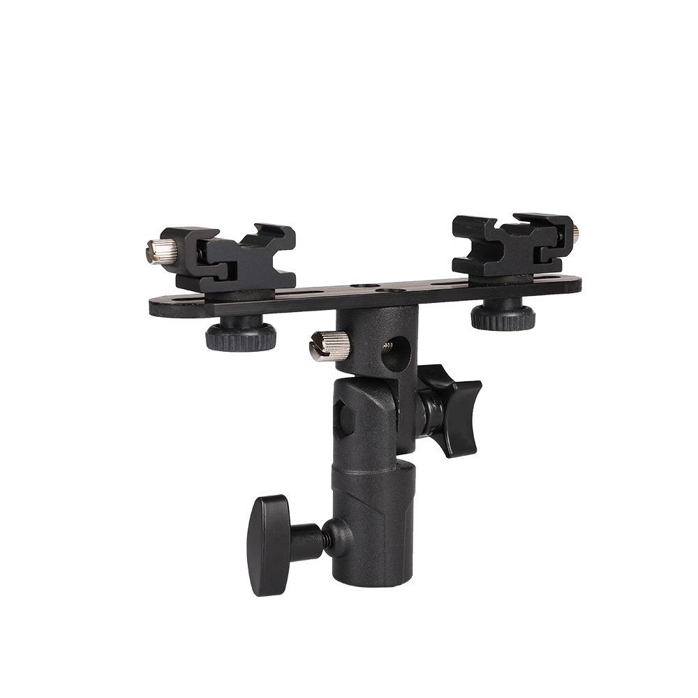Tripod Light Stand Adapter with Hot Shoe Mount and Umbrella Holder for Camera Accessories