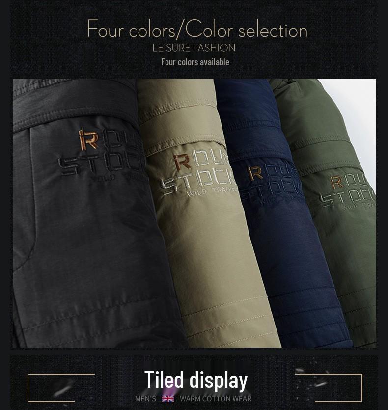 Retro Style Men's Windproof Cotton Jacket - Washed, Fleece Lined, Thickened (2025).