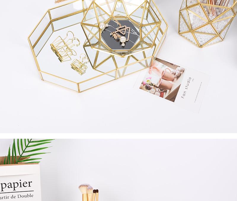 Elegant Glass Storage Box & Cosmetics Organizer Tray