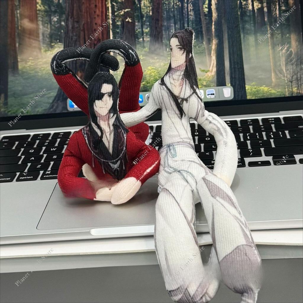 Heaven Official's Blessing Cartoonpuppe Hua Cheng Xie Lian Anime Lustige Puppe Tian Guan Ci Fu Eingebauter Draht Zufälliges Styling Requisiten