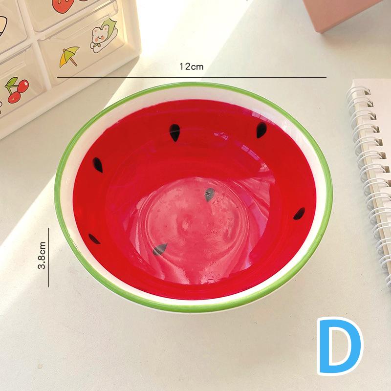 

Прекрасная ложка в форме арбуза и клубники Керамические ложки для хлопьев Ложки для супа рамен Сервировочная ложка с фруктовым узором