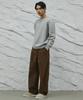 SIGNATURE Single-Pleat Corduroy Wide Pants [Brown]
