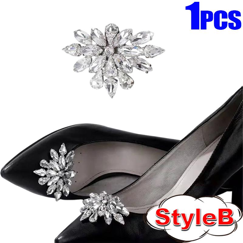 

5pcs Shiny Shoes Clips Crystal Wedding Bride Shoes Decoration Women Girls High Heel Charms Rhinestones Buckle Shoes Accessories