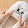 Fashion Litfun Fuzzy Slippers For Women Men Platform Indoor Cotton Slides Cute Cat Home Slides Plush Lining Warm Cozy Women's Slippers