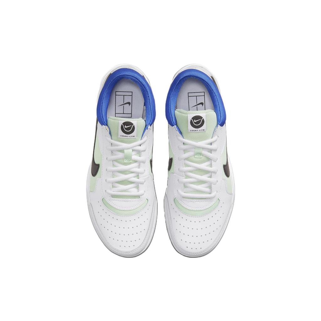 NikeCourt Zoom Lite 3 White Blue Green Women Sneakers Barely-Green Medium-Blue Black DH1042-103
