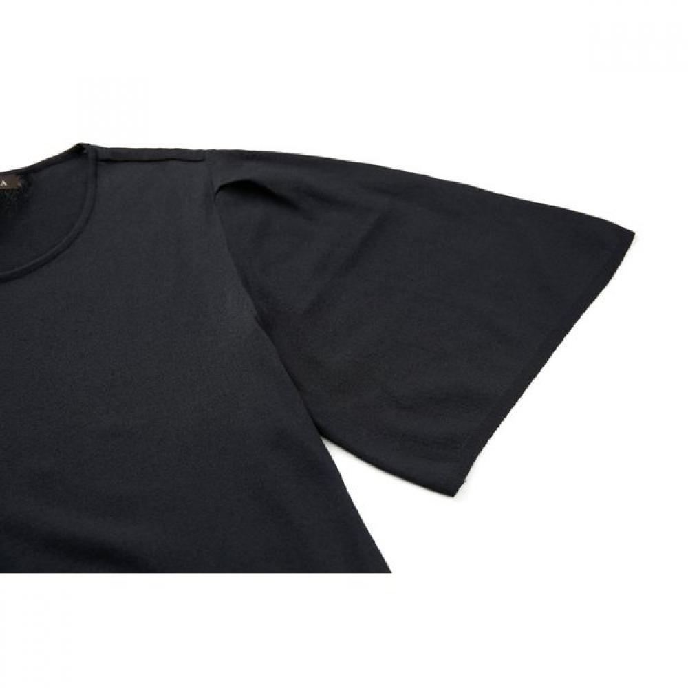 FURINA Viscose Puff Sleeve ShorT Sleeve KniT T shirT