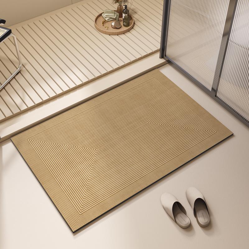 Wabi-Sabi Diatomaceous Earth Bath Mat: Non-Slip, Water-Absorbent, Quick-Dry, Stain & Wear Resistant