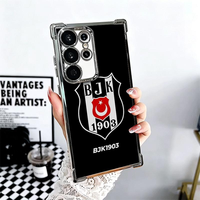 

B-Besiktas B-BJK Türkiye Plating Phone Case For Samsung Galaxy S24 S25 FE S26 Edge S23 Ultra S22 S21 Plus S20 Anti-Fall Airabag Samsung S21