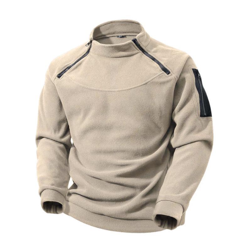New Autumn and Winter Men's Sweatshirt Jacket Casual Warm Breathable Long Sleeve Side Zipper
