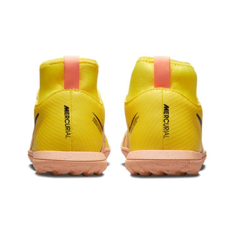 Nike JR Superfly 9 Academy TF Kids Football Boots Comfortable Non-slip Cushioned Durable Mid-top Kids Sneakers Yellow Pink DJ5954-780