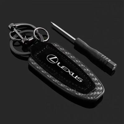 Carbon Fiber Car Keychain Emblem Key Keyring Gift For RX300 IS200 IS250 ES350 Ct200h UX250h NX300h RX350 ES300h RX400h NX