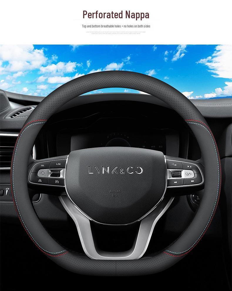 Lynk&Co Models 01-06 Winter Steering Wheel Cover - Genuine Leather, Ultra-thin