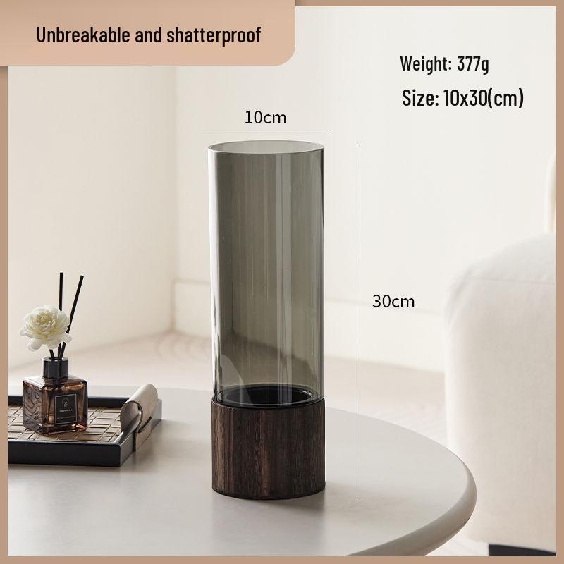 Transparent Acrylic Square Vase, Drop-Proof, for Flower Arrangements, Lucky Bamboo, and Elegant Decor in the Living Room