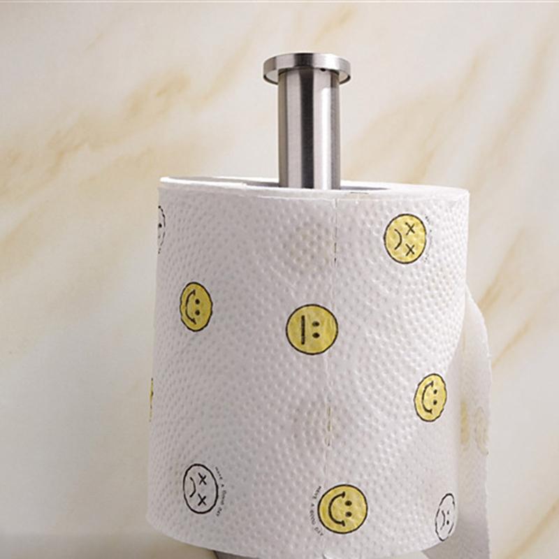 Selbstklebender Toilettenpapier-Handtuchhalter, Edelstahl, Wandmontage, kein Stanzen, Taschentuch-Handtuchrollenspender für Badezimmer, Küche
