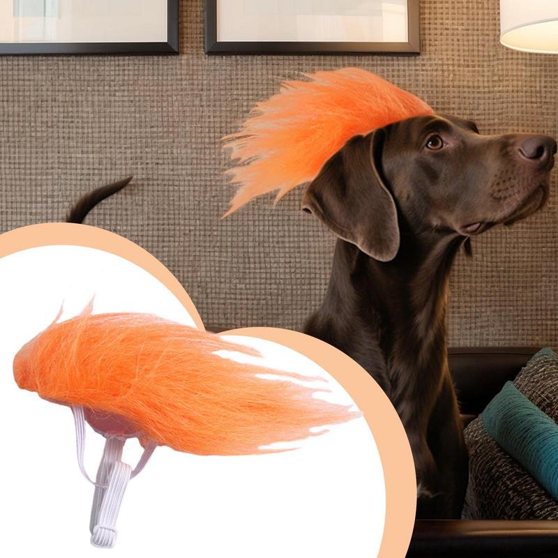 Cat Wig Orange Small Dog Wig Cat Cosplay Decoration Pet Headwear Costume for Halloween Christmas Travel Indoor Outdoor Gathering