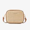 Simple and fashionable women's bags, small fresh woven crossbody shoulder small square bag, mini mobile phone bag.