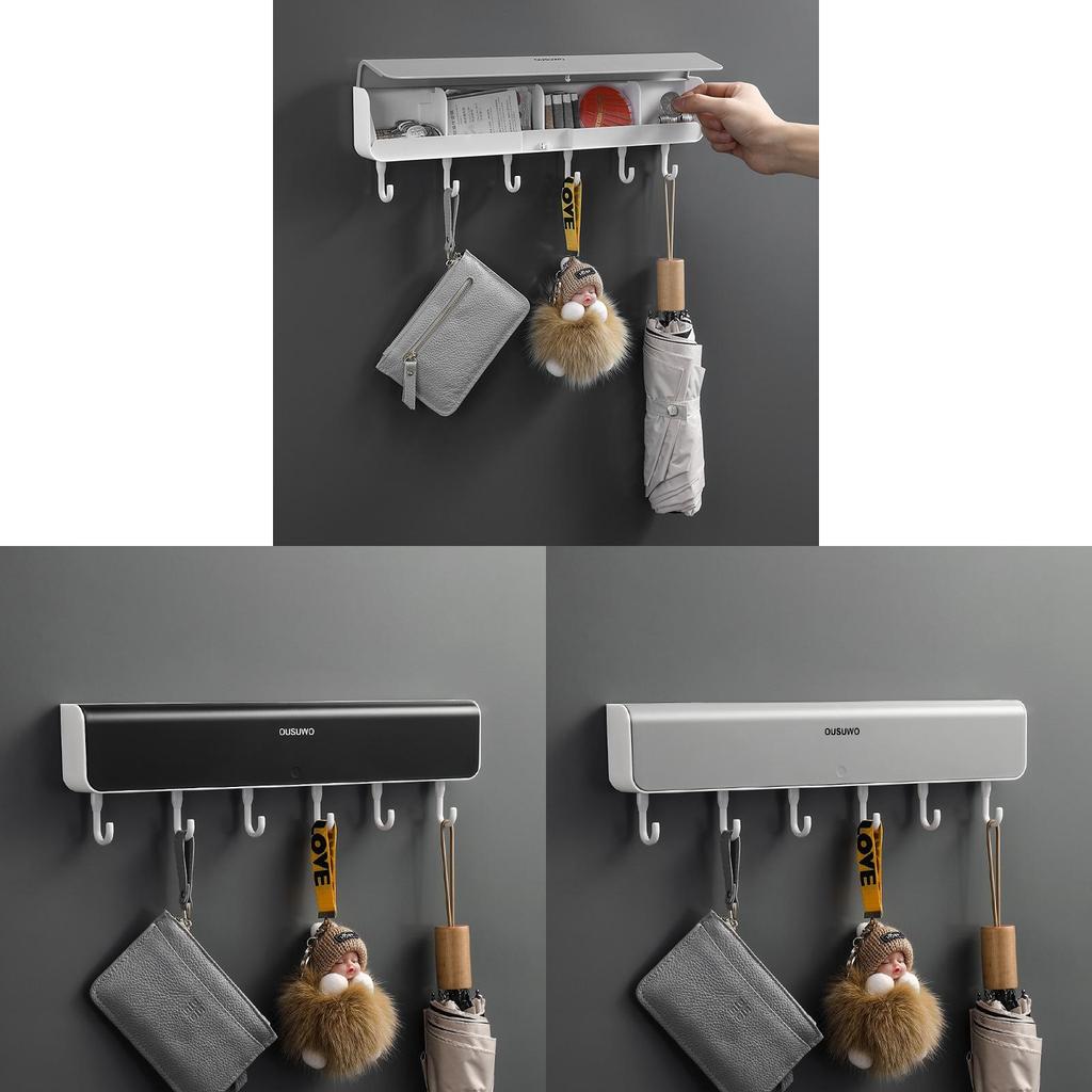 Modern Minimalist Wall Mount Door Hook With Abs Material For Bathroom And Toilet Storage