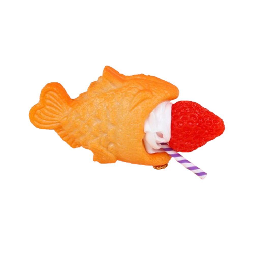 Simulation Small Fish Dried Cake Keychain Keyring Fruit Ice Cream Food Toy  Couple