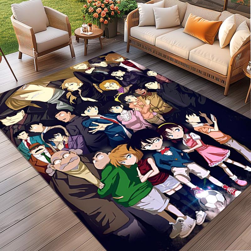 Detective Conan Print Rug, Washable Floor Carpet, For Entryway Dorm Laundry Room Office Study, Home Decor Birthday Christmas Gift