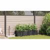 Garden Planter Set 4 pcs Black 160 x 40 x 37.5 cm Plastic