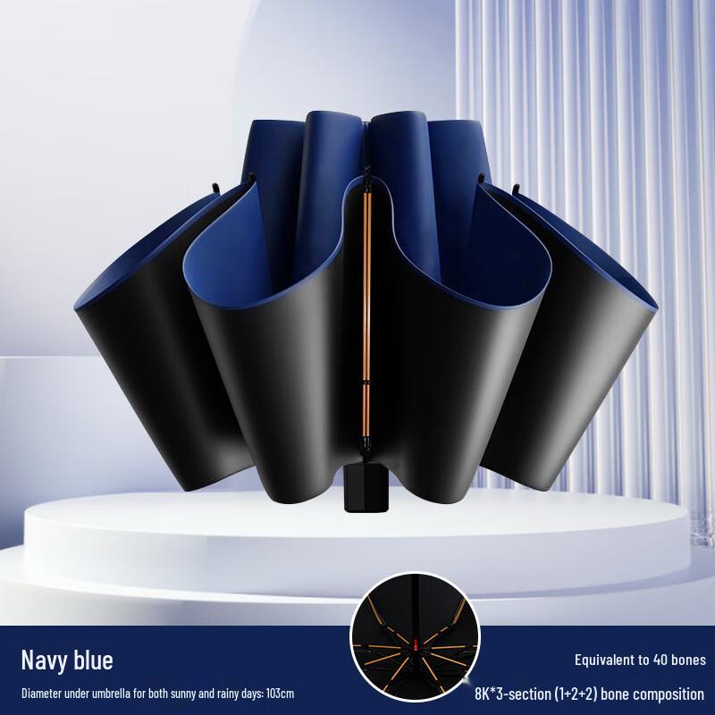 Hongye Automatic 3-Fold Travel Umbrella