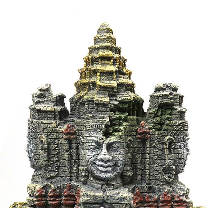 Ancient Cambodian Erawan Statue Fish Tank Landscaping Ornament Simulation Crafts