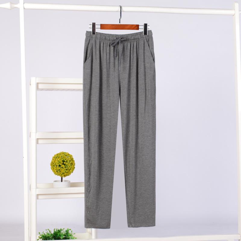 Herren-Pyjamahose, weiche Lounge-Hose, athletische Kordelzug-Stretch-Schlafhose, lockere Yoga-Jogginghose mit Taschen, atmungsaktive, lässige Heimhose für Männer