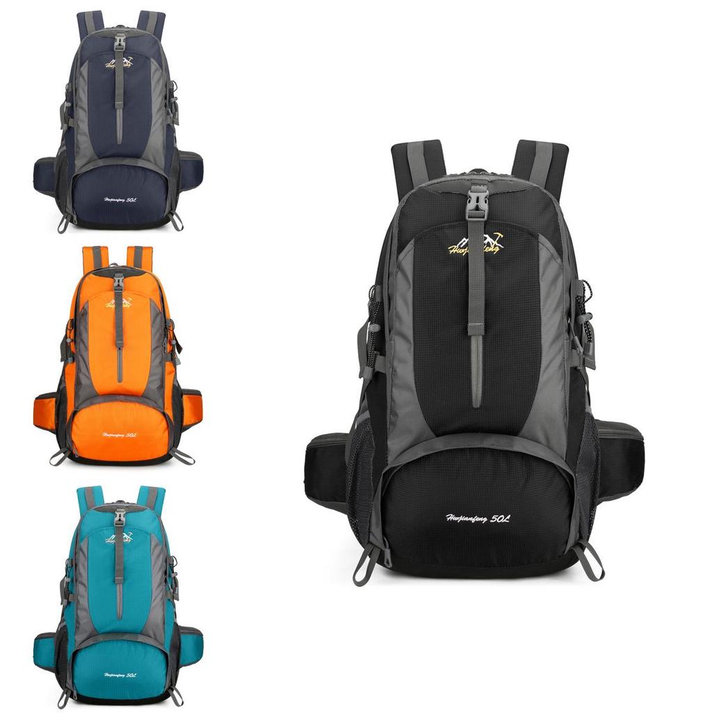 Outdoor Peak Hiking Backpack Waterproof Polyester Breathable Antibacterial For Camping Travel