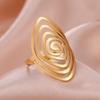  Adjustable Spiral Rings for Women Stainless Steel Twist Exaggerated Geometric Swirl Ring Punk Jewelry Birthday Gift