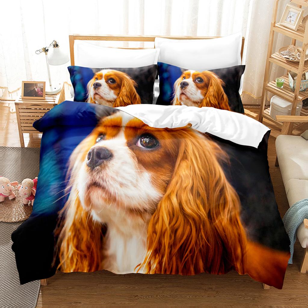 English Bulldog Duvet Cover Sad And Tired Bulldog European Pure Breed Animal Room Home Decorative 3 Piece Bedding For Kid Women