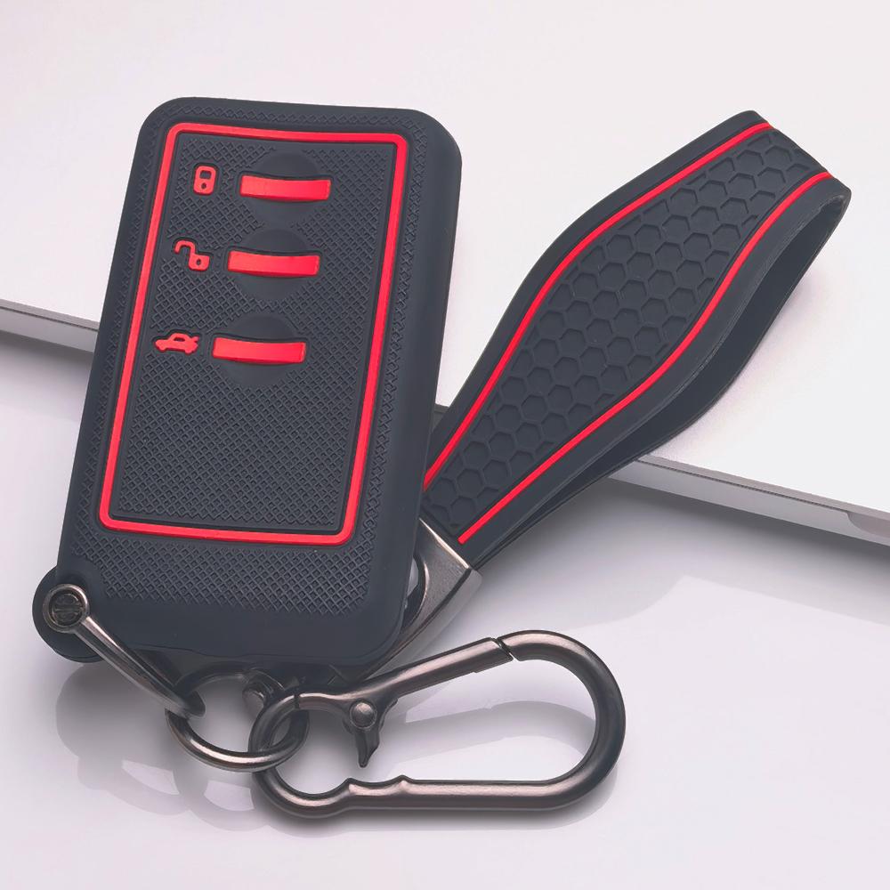 Silicone Key Cover for Subaru Forester Outback Crosstrek Impreza Ascent WRX BRZ Legacy XV with Keychain Anti Scratch Shockproof Car Remote Key Sleeve