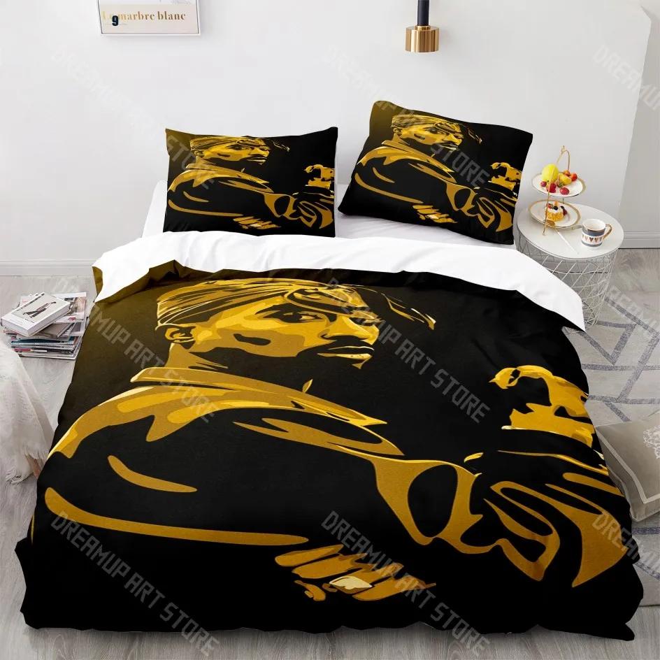 3D Print 2 Pac Tupac Shakur Bedding Set Single Twin Full Queen King Size Tupac 2 Pac Bed Set Aldult Kid Kawaii Duvetcover Sets