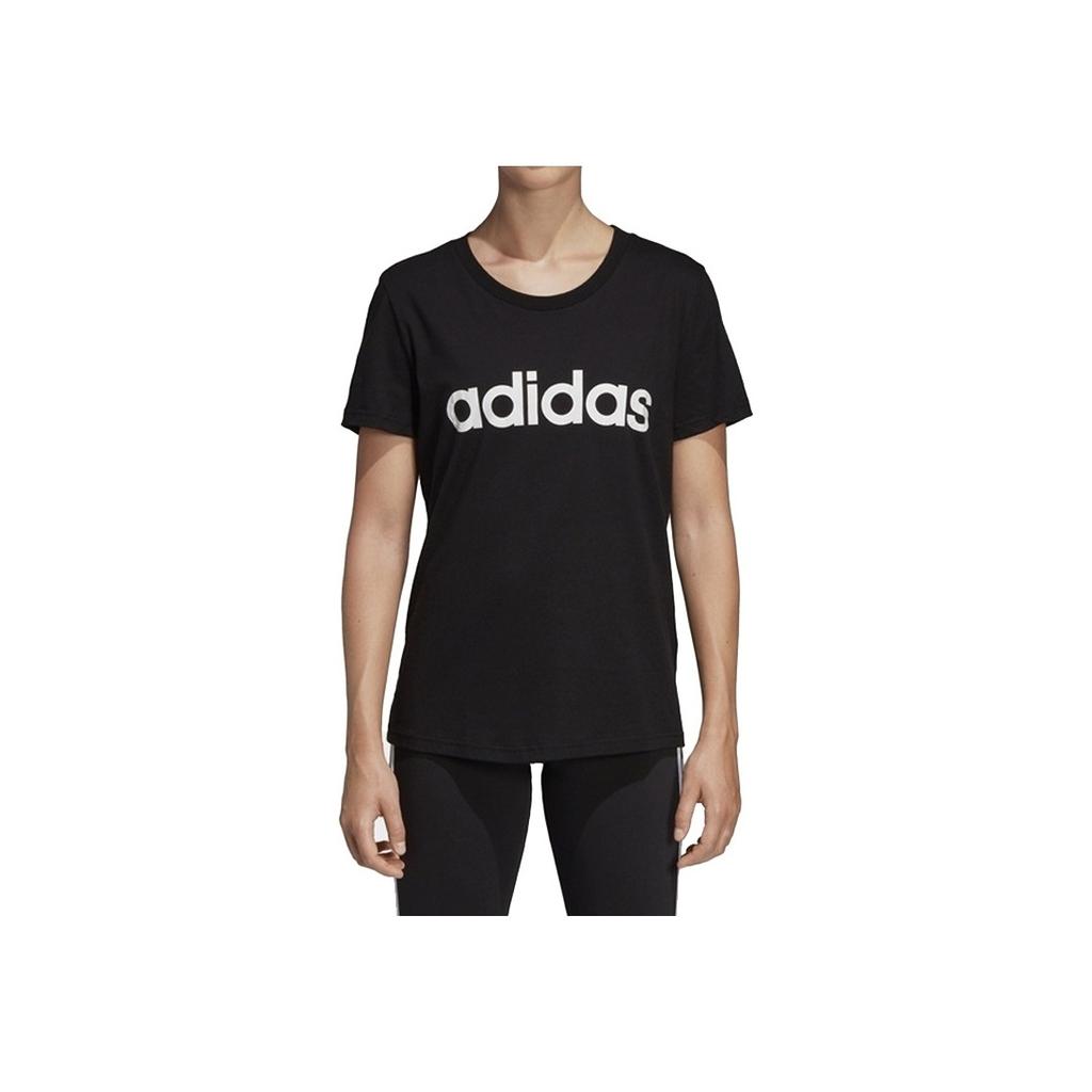 Adidas Sports Style Short Sleeve T-Shirt Women Tops Black DP2361