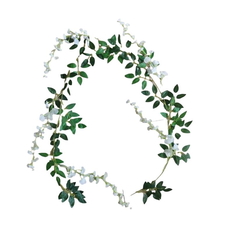 1.8M Artificial Wisteria Flowers Vine Ivy Garland Silk Hanging Flower for Home Garden Outdoor Ceremony Wedding Arch Floral Decor