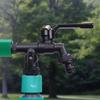 Außenhähne 1/2 Gartenarbeit Doppelter Wasserauslass Messingdüse Eins in Zwei Aus Doppelnippel Nano Schwarz Kupferhahn