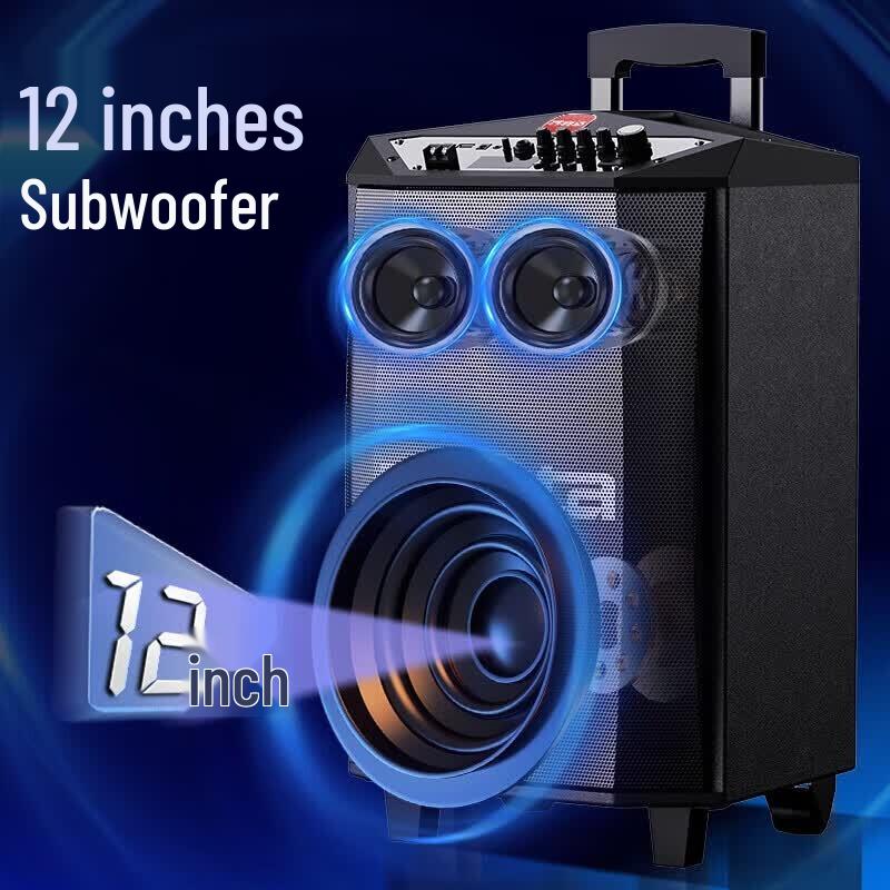 Malata M+9017C 12-inch Outdoor Portable Bluetooth Trolley Speaker (CN Version)