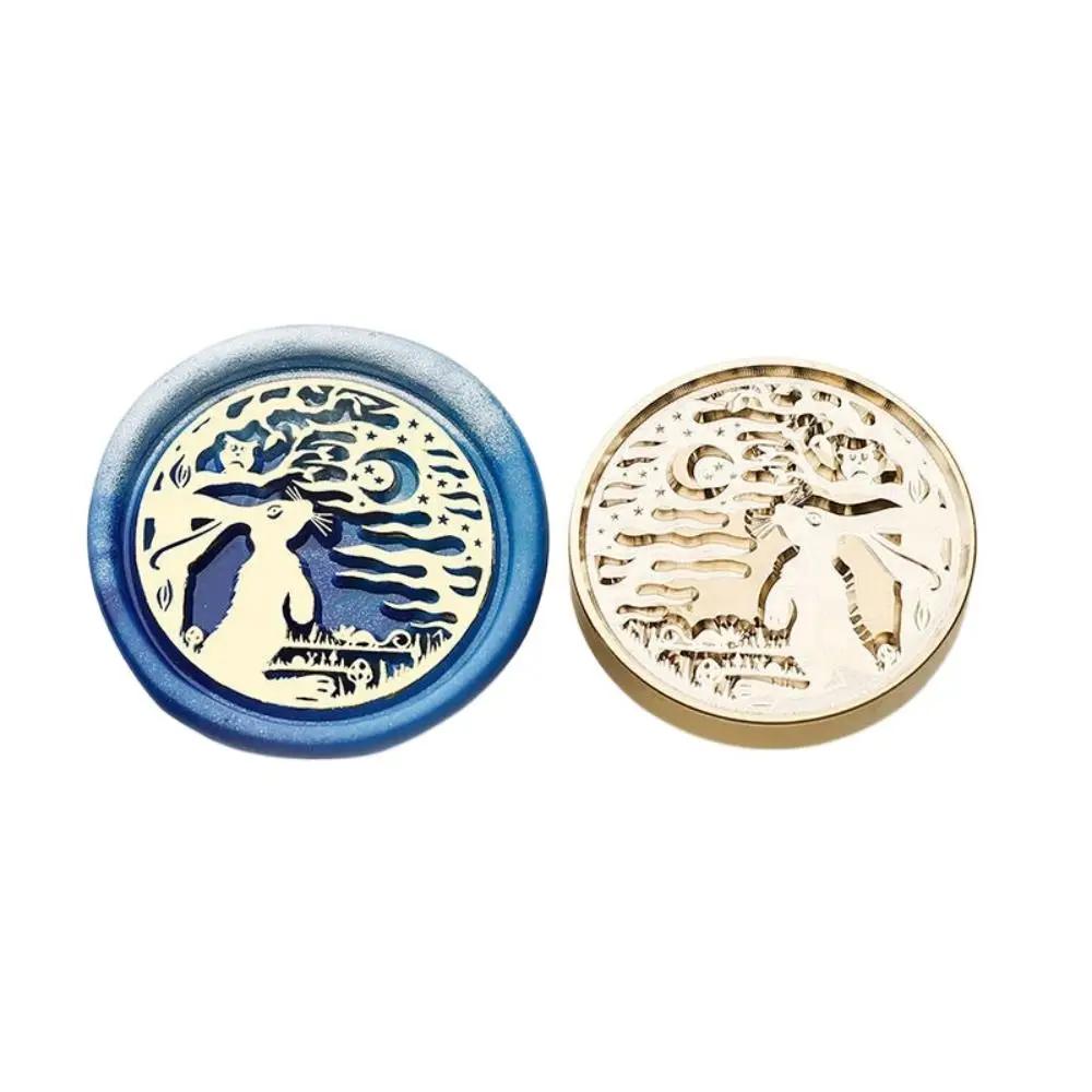 Butterfly Icon Wax Seal Stamp Replace Head Antique Metal Star Sky Pattern Sealing Wax Seals Head Retro Flowers