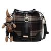 Premium Woolen Texture Small Bag 2025 Winter New Niche Trendy Versatile Shoulder Messenger Bag Popular Bucket Bag