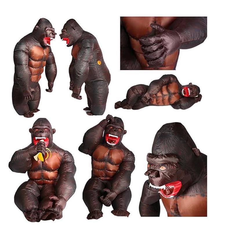 King Kong Halloween Inflatable Gorilla Costume - Perfect for Stage Performances, Festivals, and Parties.