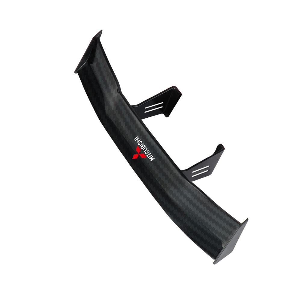 

Carbon Fiber Look 3D Car Mini Tail Wing Auto Rear Spoiler Sticker For Mitsubishi Ralliart Lancer L200 Outlander Pajero ASX Cross