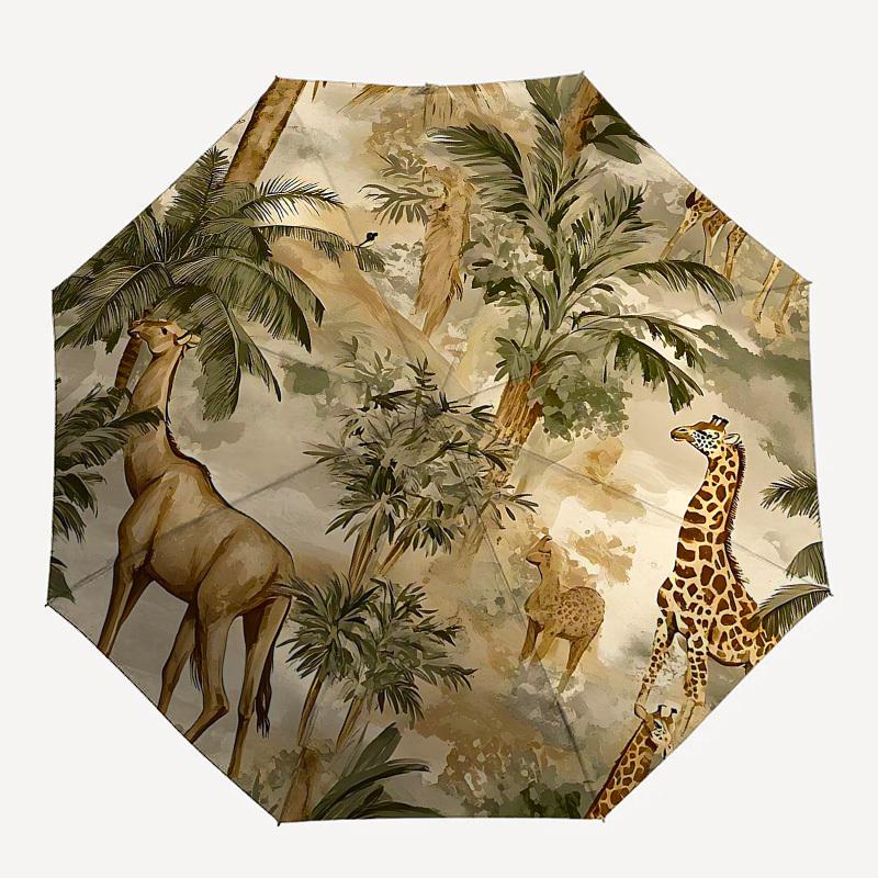 

1PC Jungle Safari Umbrella-8-Rib Reinforced, Automatic Open, Lightweight & Durable, Fashion Accessory for Outdoor, Beach L0347