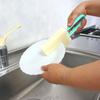Azuma Industries Gosh Cup Clean Large G Green Dish Sponge, Cleans Both Sides by Clamping, for Mugs, Tumblers, and Dishes, Approximately 25cm Long