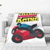 Flannel Throw Blanket Aprilias Italy Racing Logo Warm Plush Blankets Soft Bedding for Bed Living Room Home Travel Couch