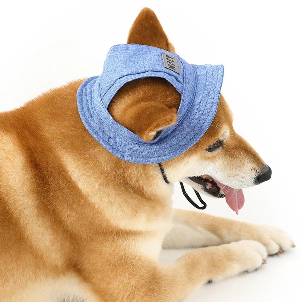NEW Summer Adjustable Pet Hat Leaky Ear Sunscreen Sunshade Linen Cowboy Puppy Hat Sun Cap Visor Cute Outdoor Sport Hat for Cat