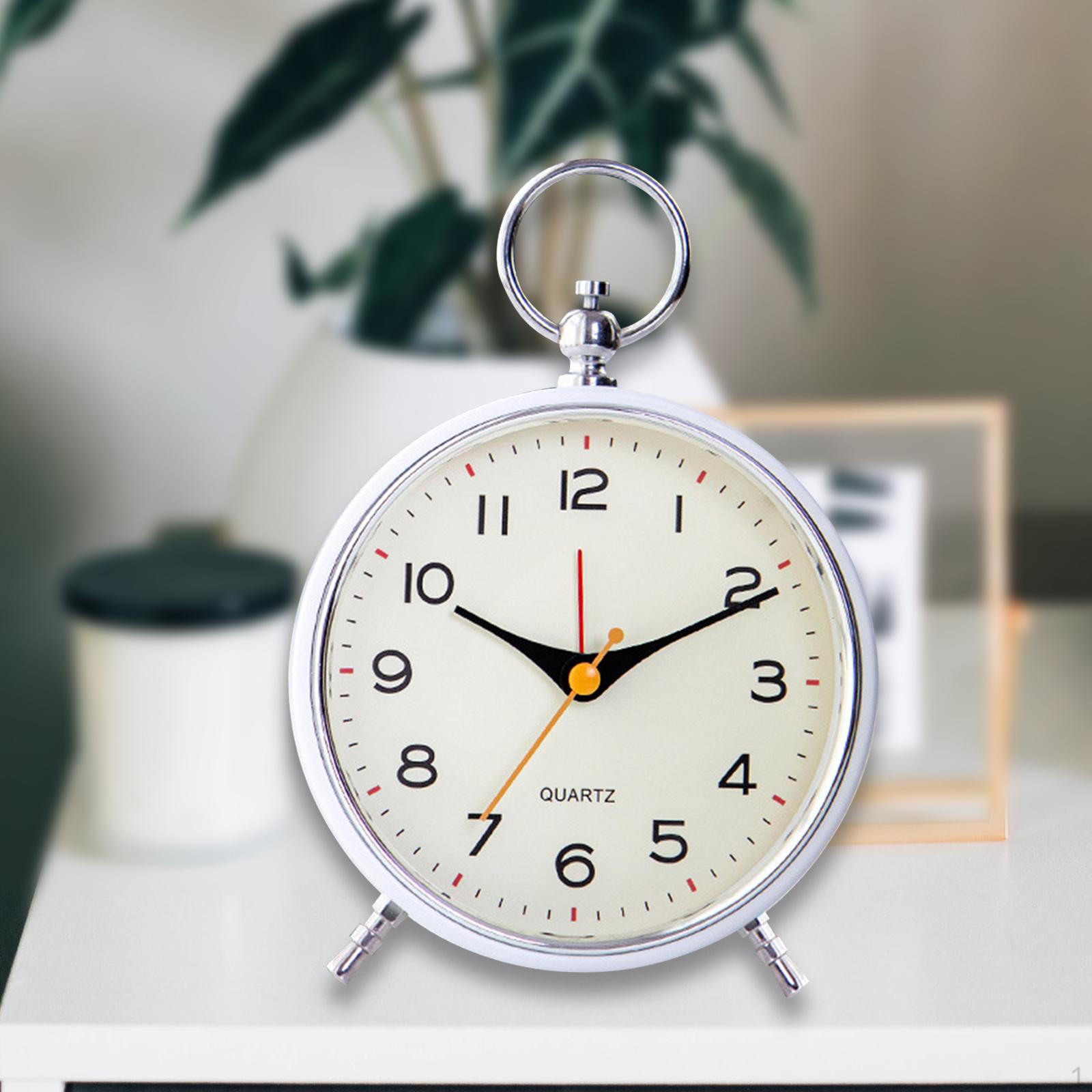 

Будильник Аналоговые часы, механический креативный встряхиватель для кровати со светом для спальни дома белый